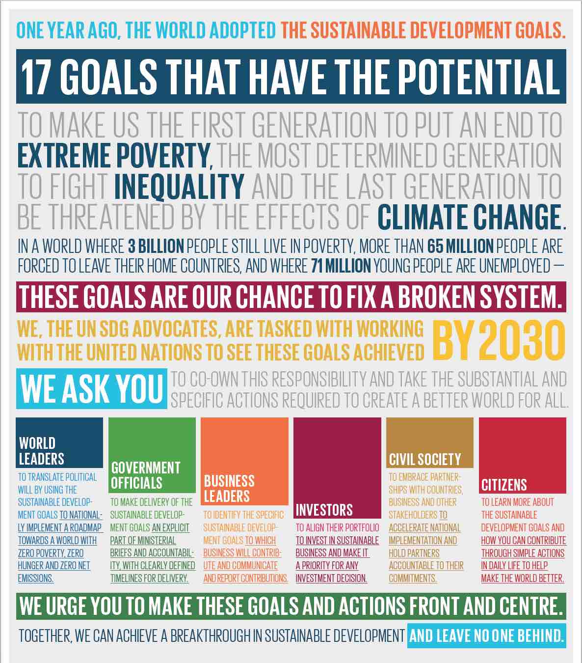 17 Sustainable Development Goals open letter