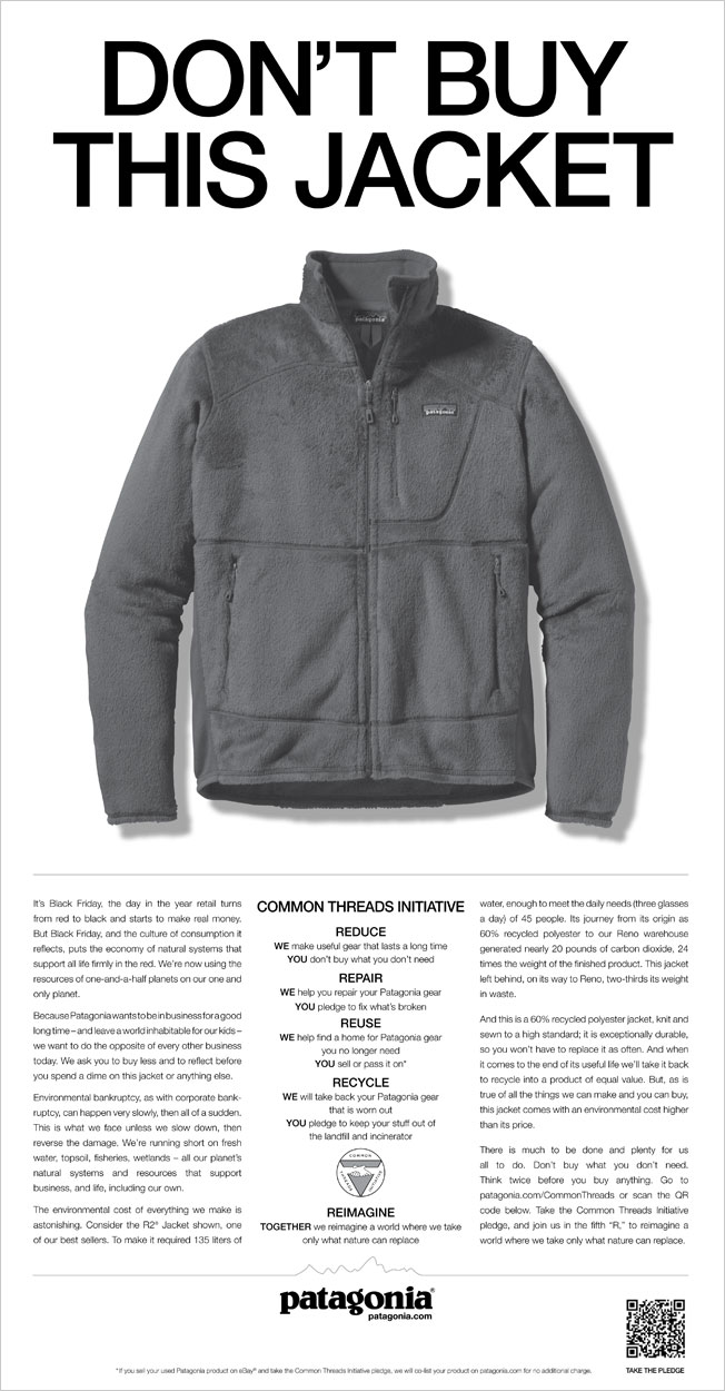 Campaign patagonia don't buy this jacket