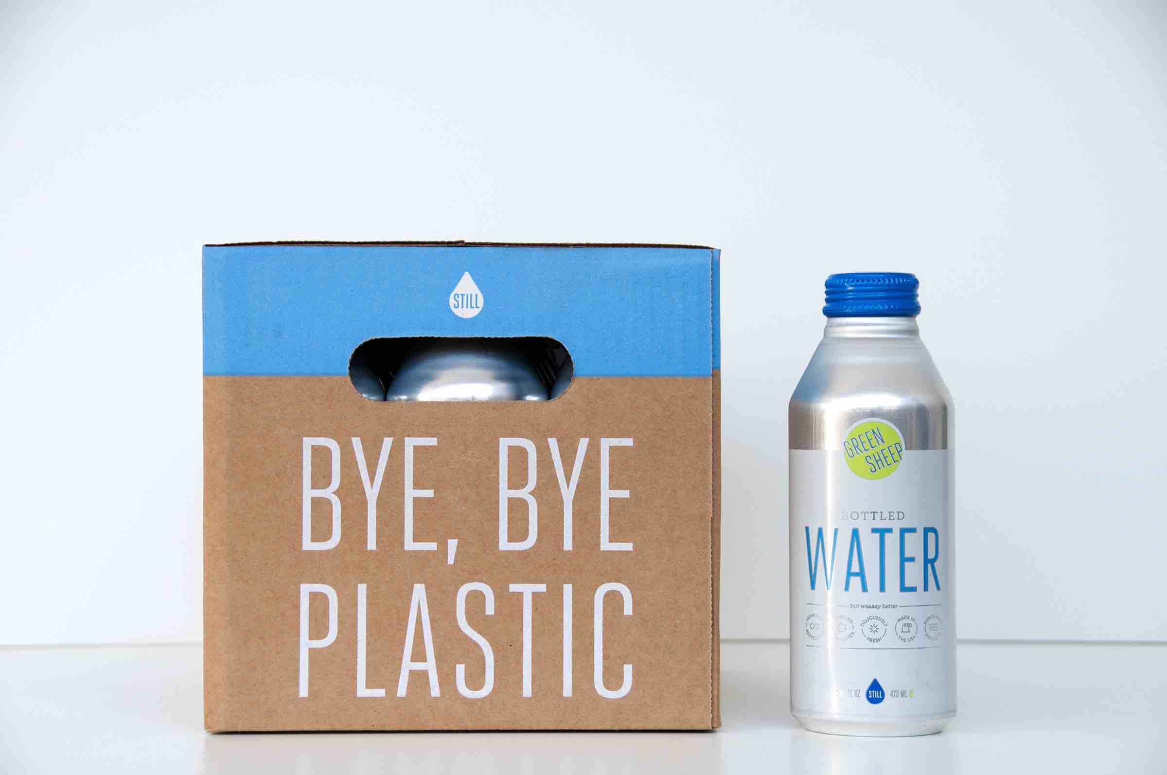 plastic free bottle green sheep water