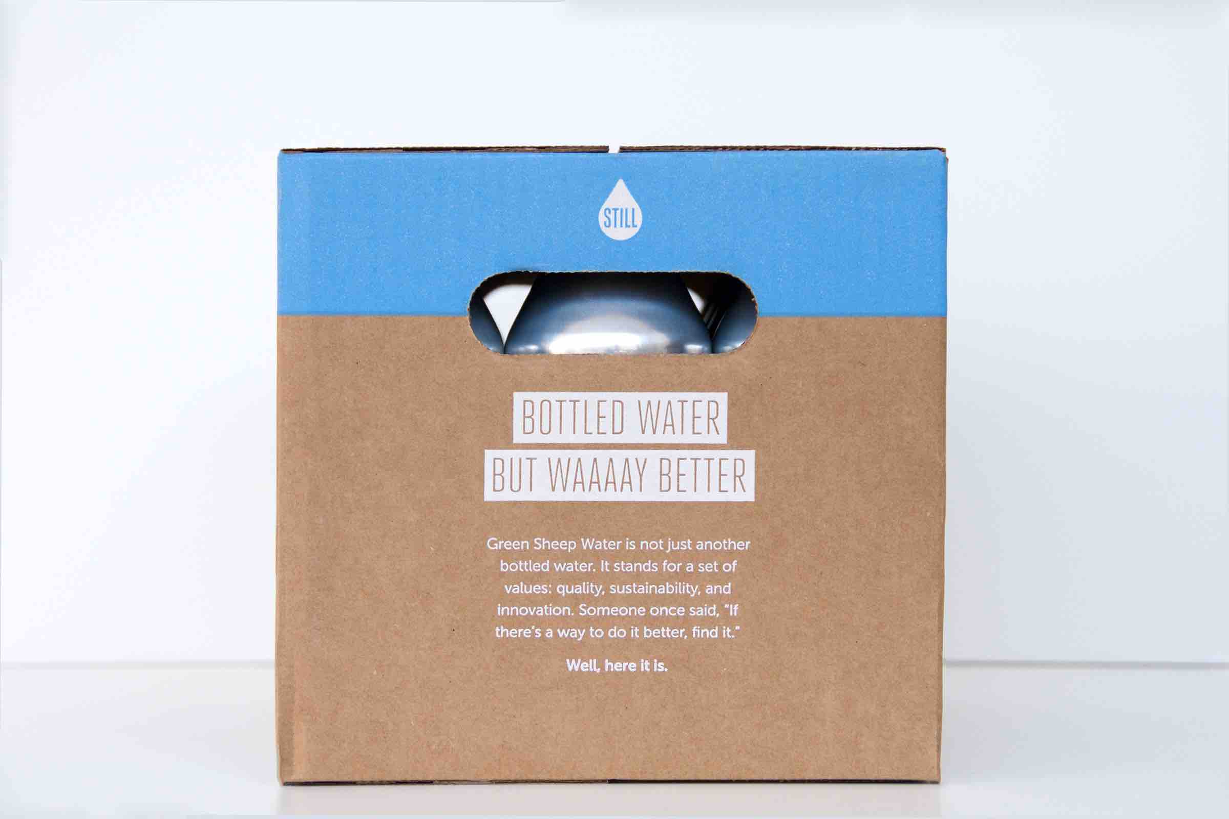 aluminium bottled water green sheep