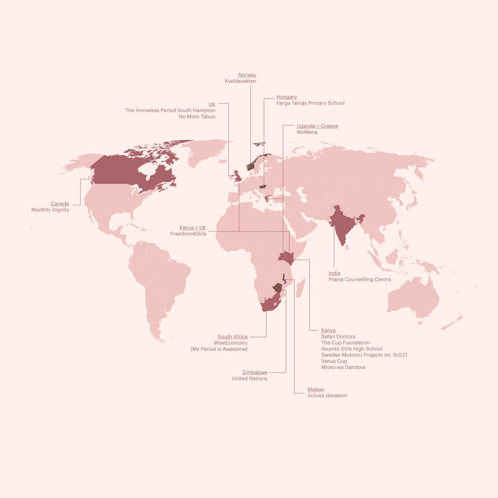organicup menstrual cup partners ngo impact map