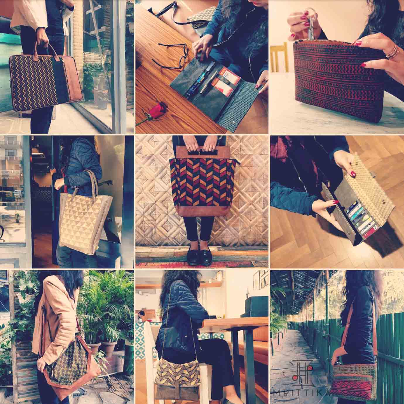 Authentic Indian fashion accessories handbag Mrittika Musaafir Collection