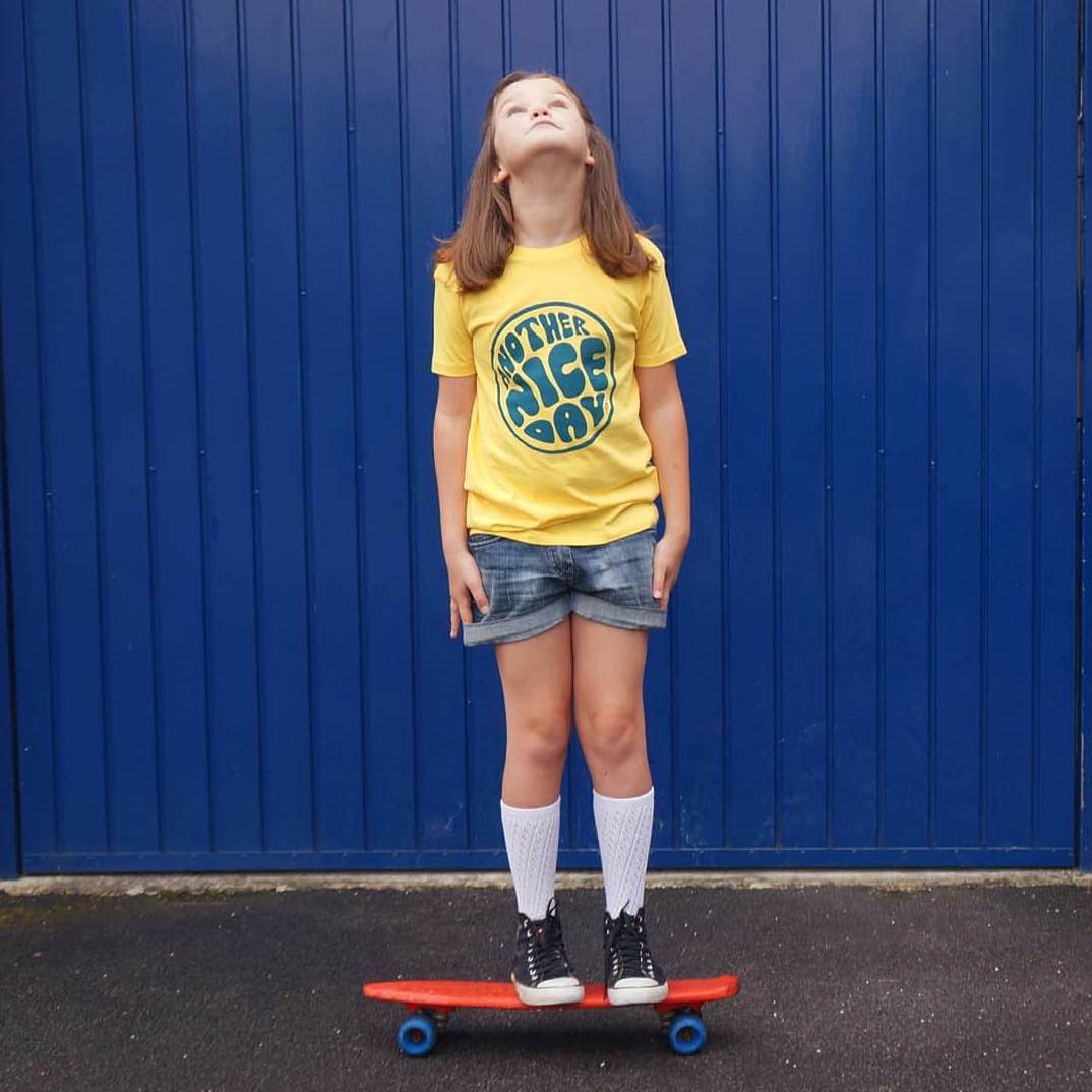 hand-printed sustainable clothing lost shapes t-shirt inspiration-kid