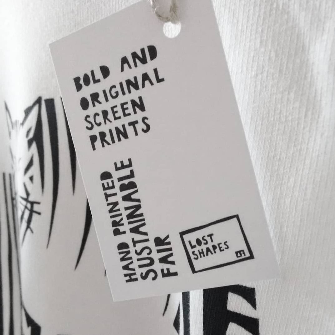 hand-printed sustainable clothing lost shapes t-shirt inspiration