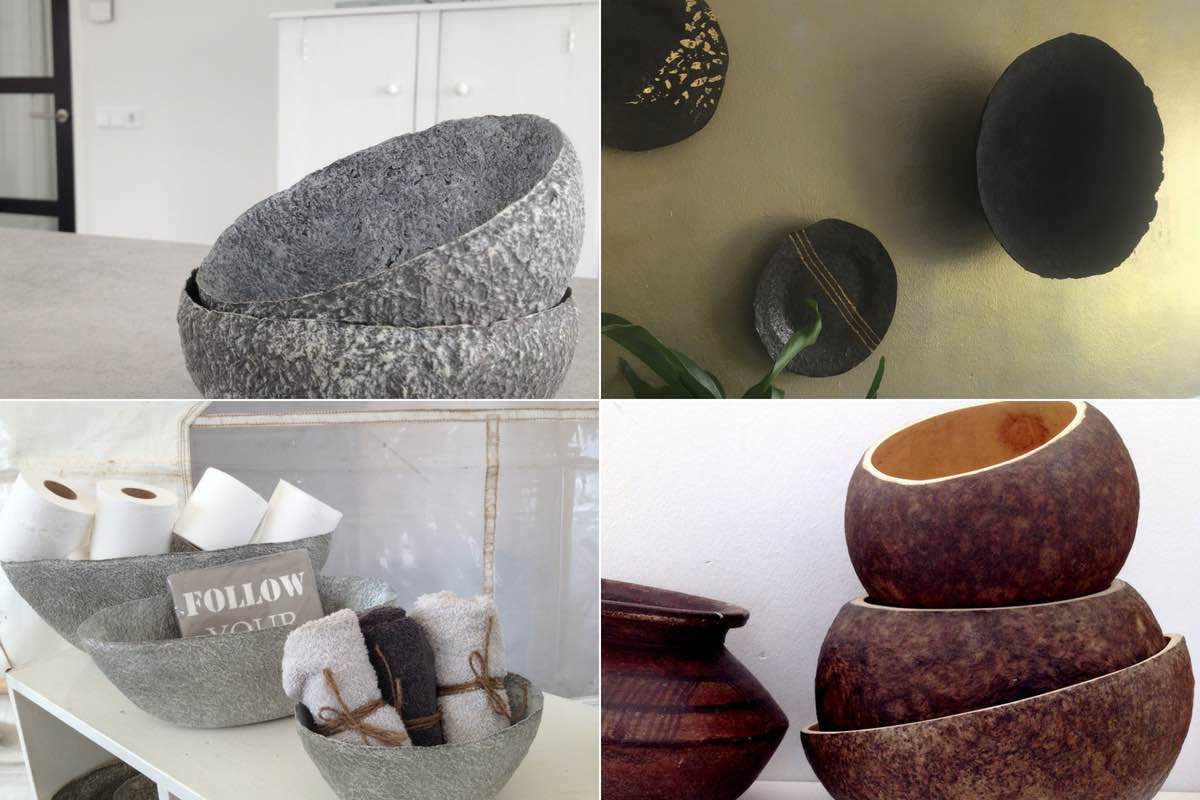 afrodutch collection eco-friendly decoration paperstone handmade