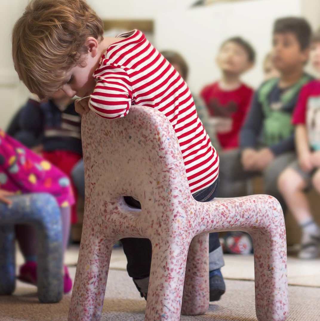 sustainable educational toy Charlie chair ecobordy recucled plastic
