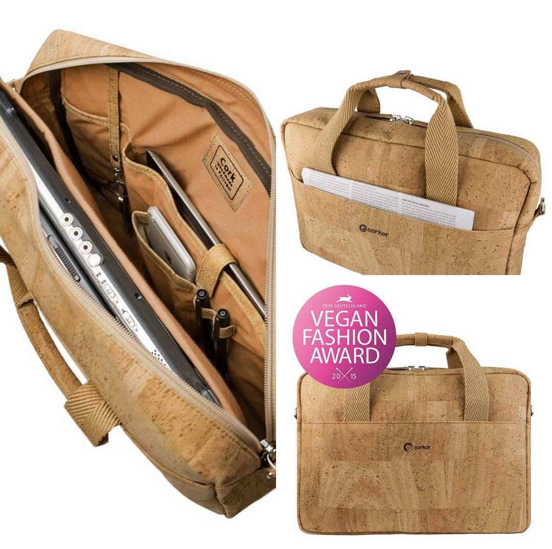 cork fashion accessories online business model computer handbag