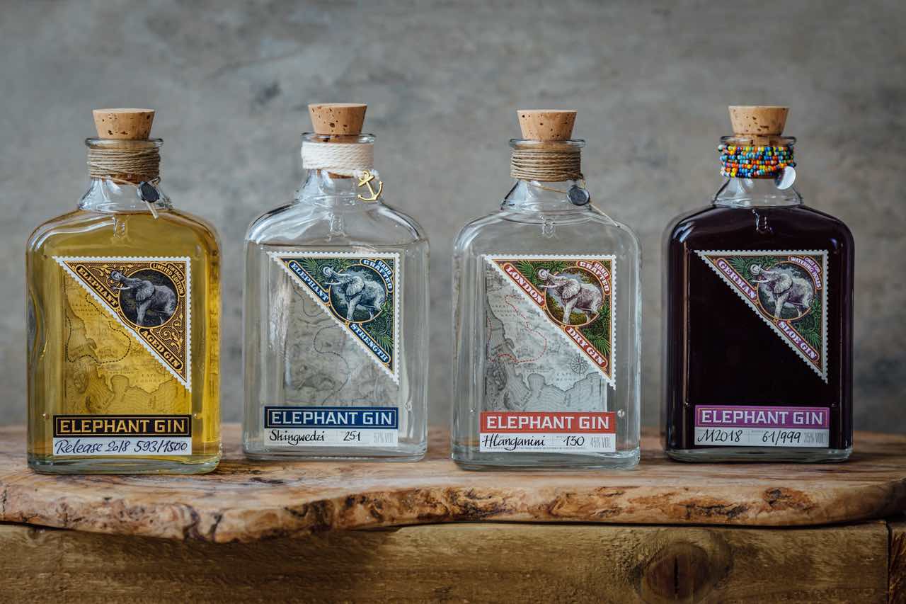 Elephant Gin handcrafted Dry Gin positive luxury botanical ingredients africa