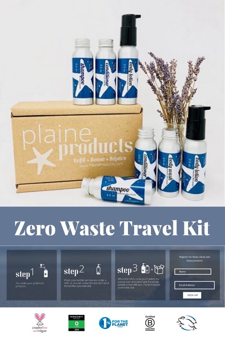 zero waste bathroom Plaine Products vegan toxin free aloe vera shampoo conditioner face wash face moisturiser body lotion hand wash refillable