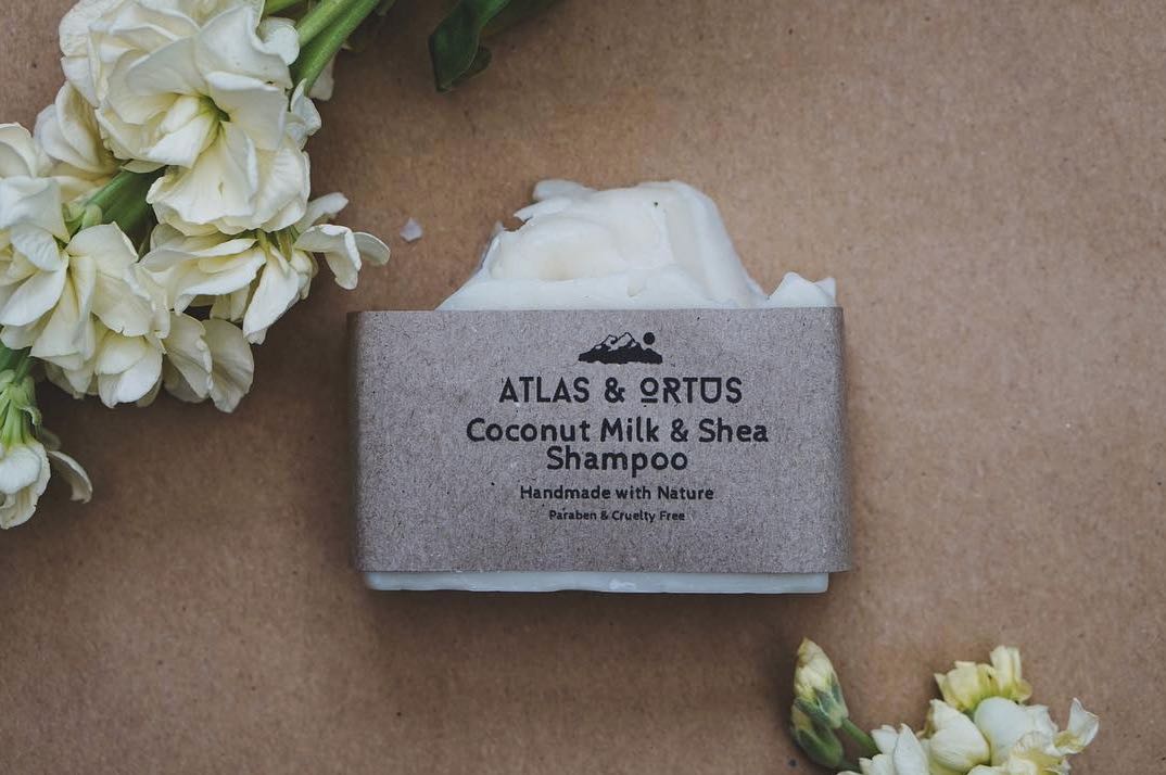 atlas & ortus soap bar coconut shampoo sustainable travel gear