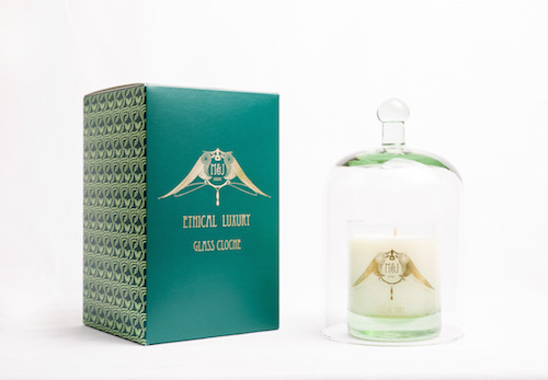 sustainable ethical scented candles Recycled Glass Cloche M&J London