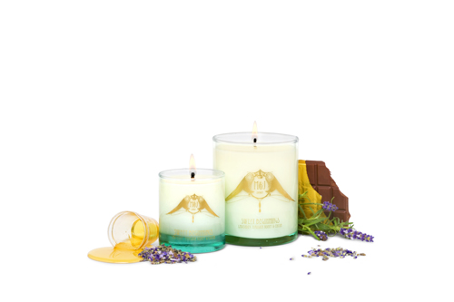 sustainable ethical scented candles Sweet Beginnings Lavender, Manuka Honey & Cocoa