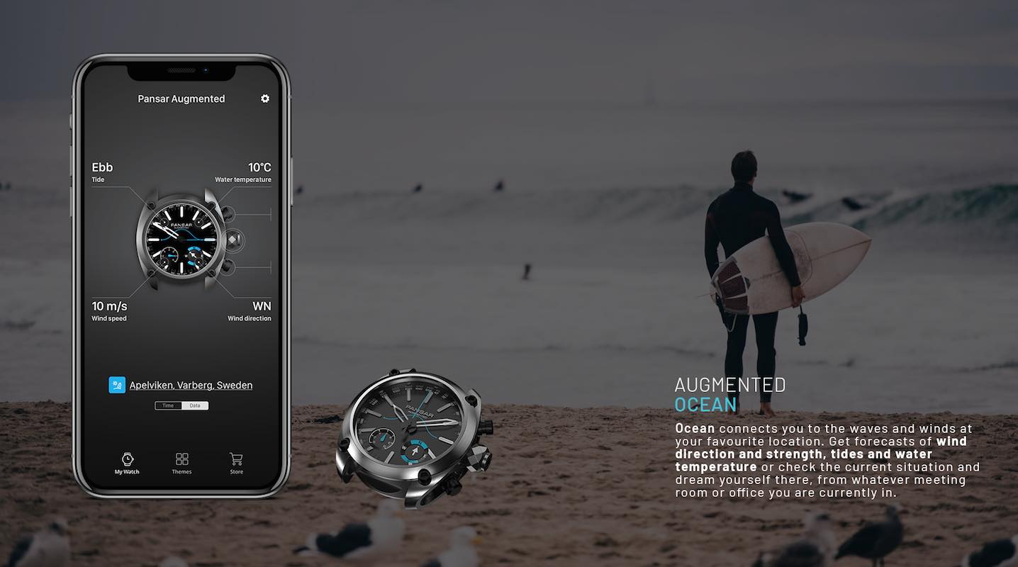 pensar augmented analogue smartwatch data tech app ocean surf
