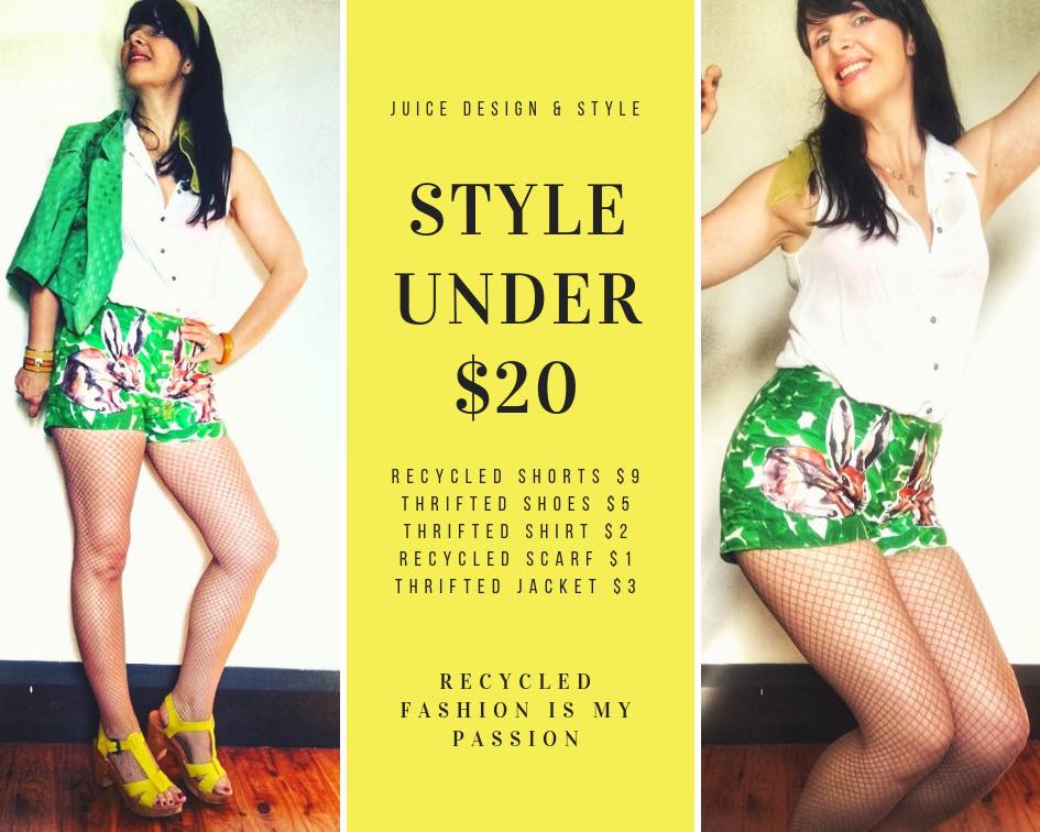 recycled fashion thrifted outfits sustainable style Jen Guice Juice Design & Style