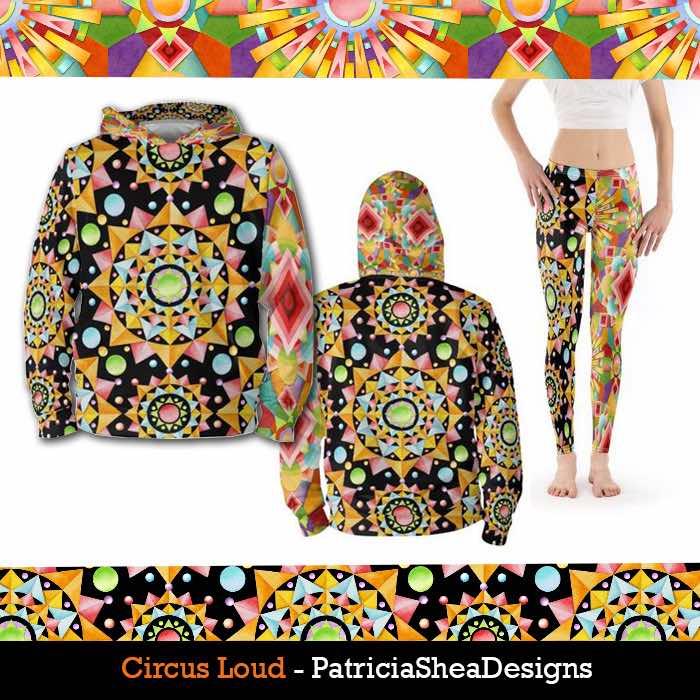 patricia shea designs sustainable digital printing contrado circus festival hoodie