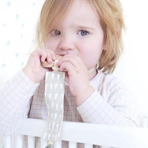 organic eco baby kids wood collection organic teething dummy clip