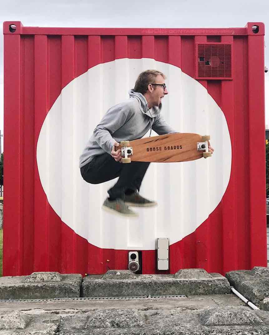 goose boards upcycled handmade wooden cruiser skateboard