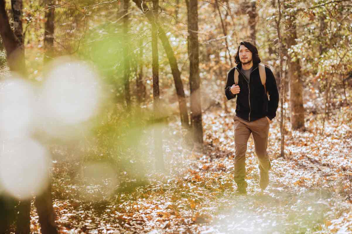 LIVSN designs sustainable outdoors clothing pants wool fleece