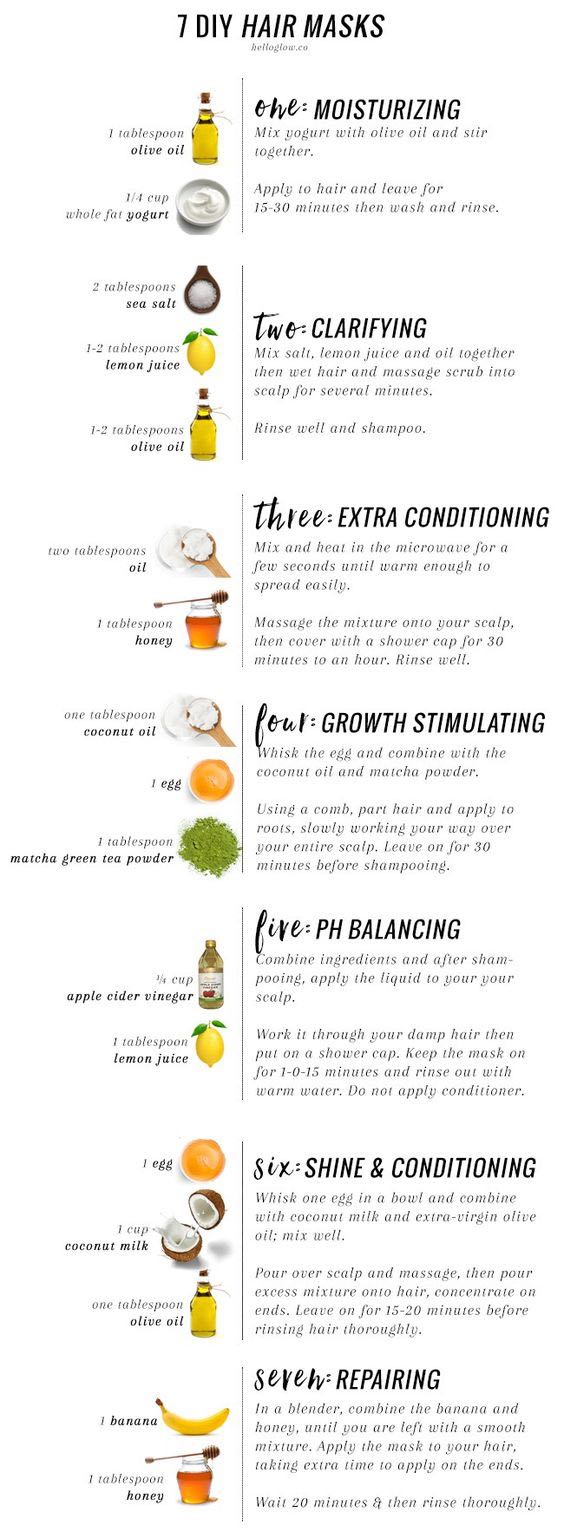 Sustainable and Natural Hair Care Products beauty treatment diy infographic
