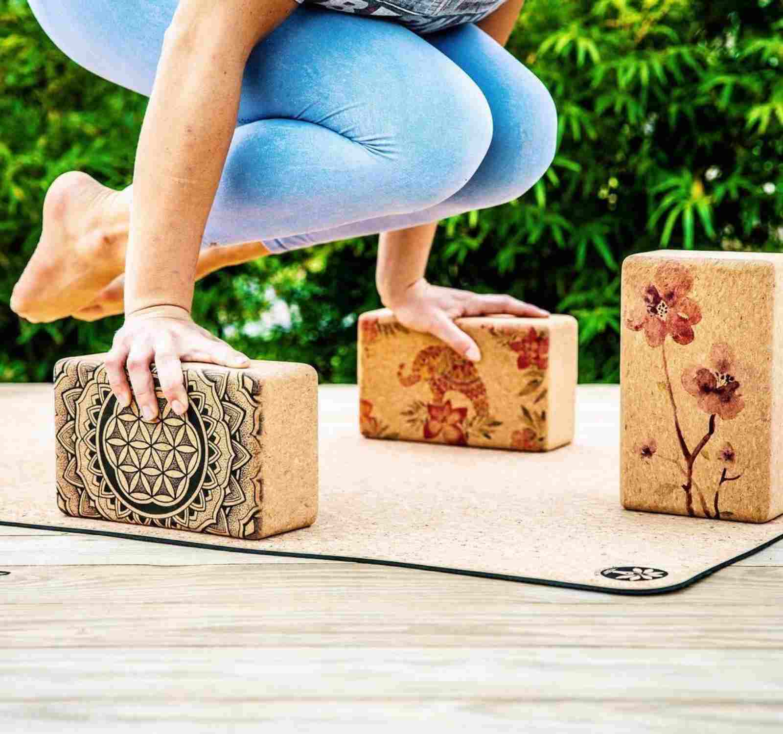 ethical and eco-friendly yoga accessories, gear and props cork blocks yoloha