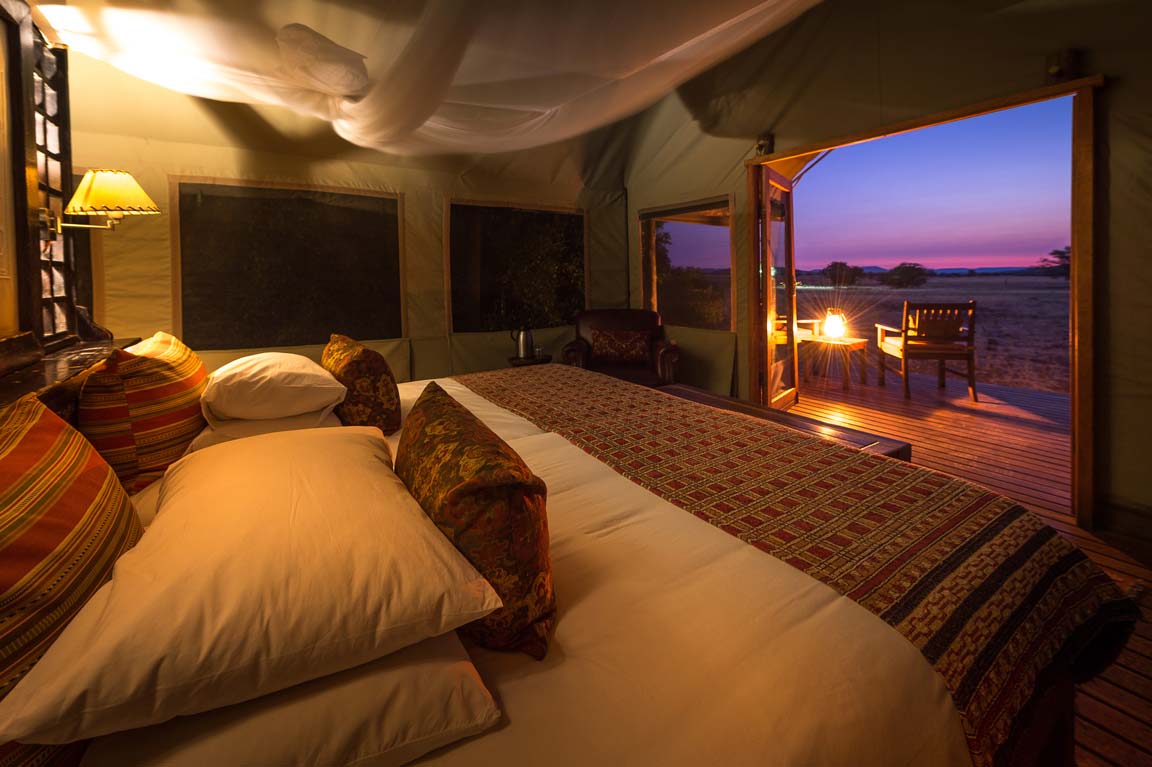 Tented suite at Desert Rhino Camp, Namibia