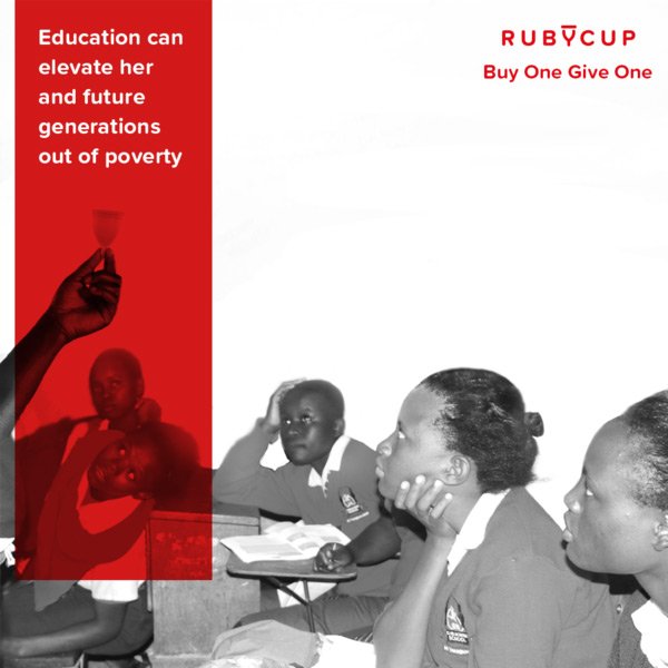 Ruby Cup menstrual cup period dignity give back education