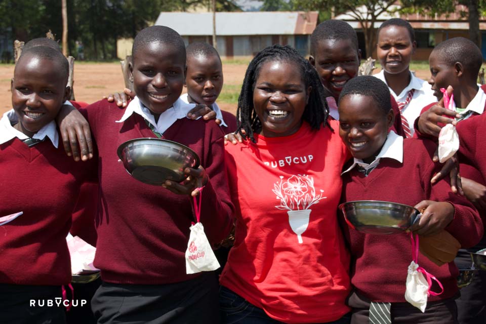 Ruby Cup menstrual cup period dignity give back education