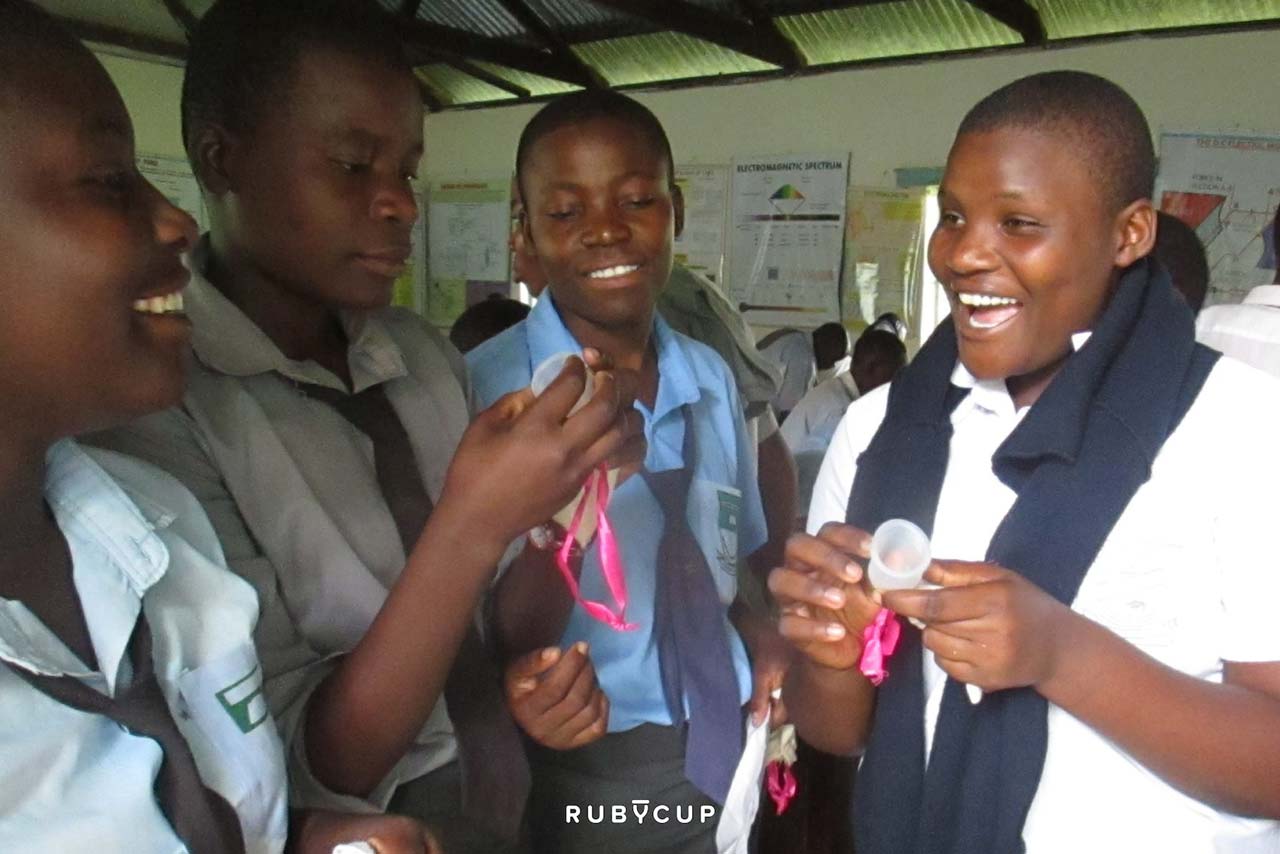 Ruby Cup menstrual cup period dignity give back education