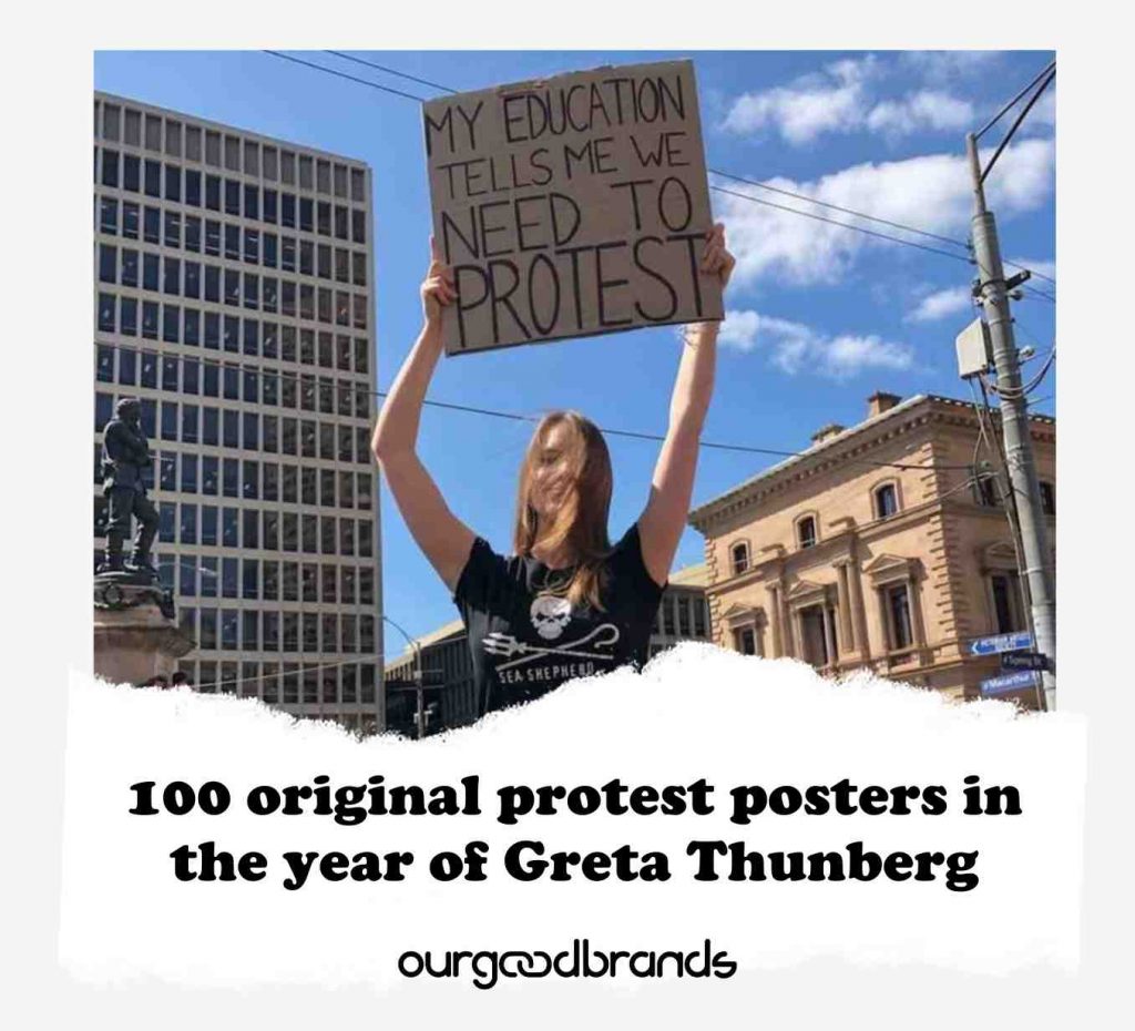 100 original protest posters in the year of Greta Thunberg