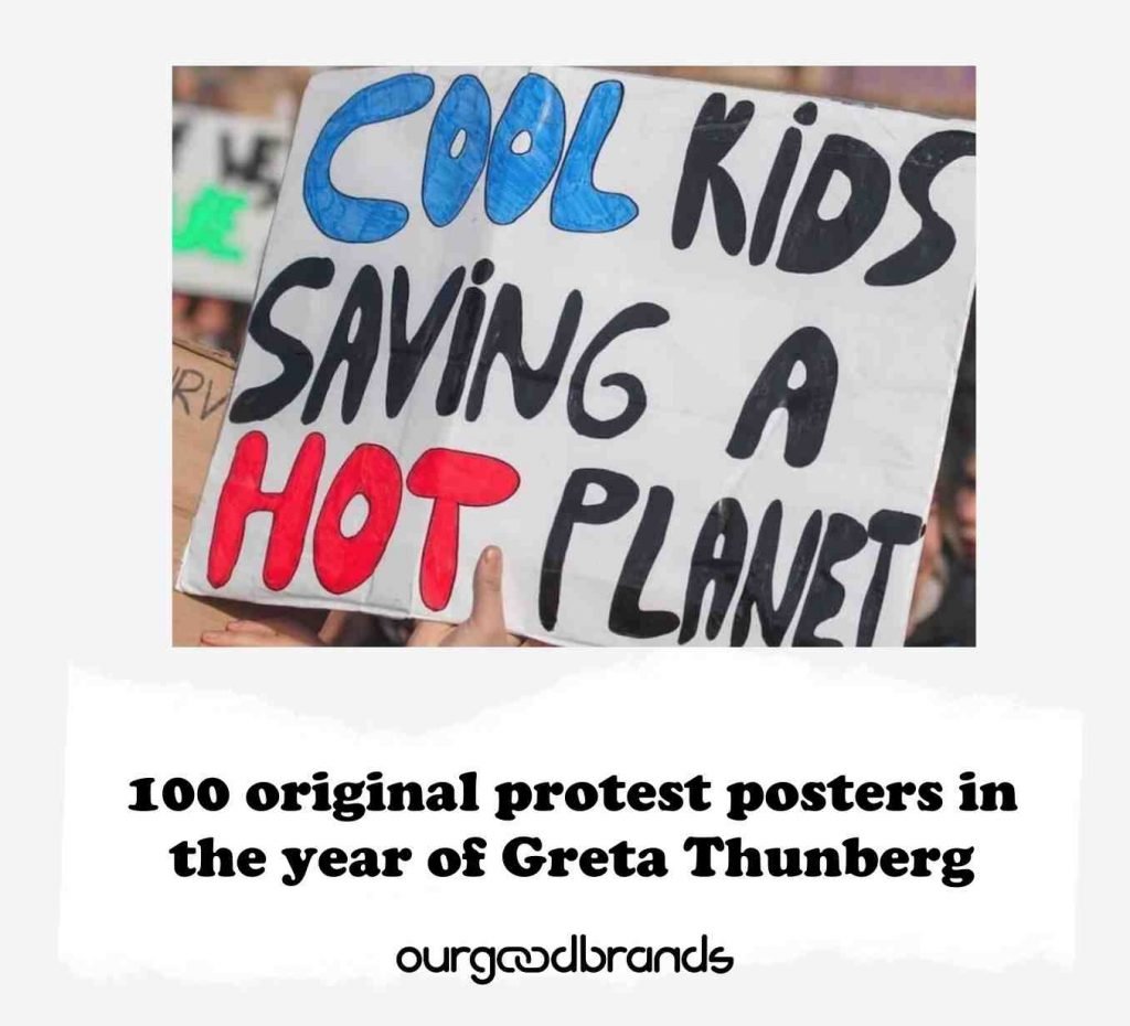 100 original protest posters in the year of Greta Thunberg