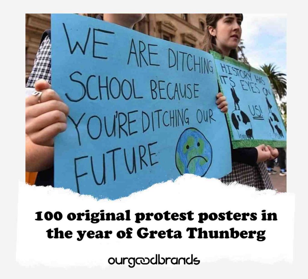 100 original protest posters in the year of Greta Thunberg
