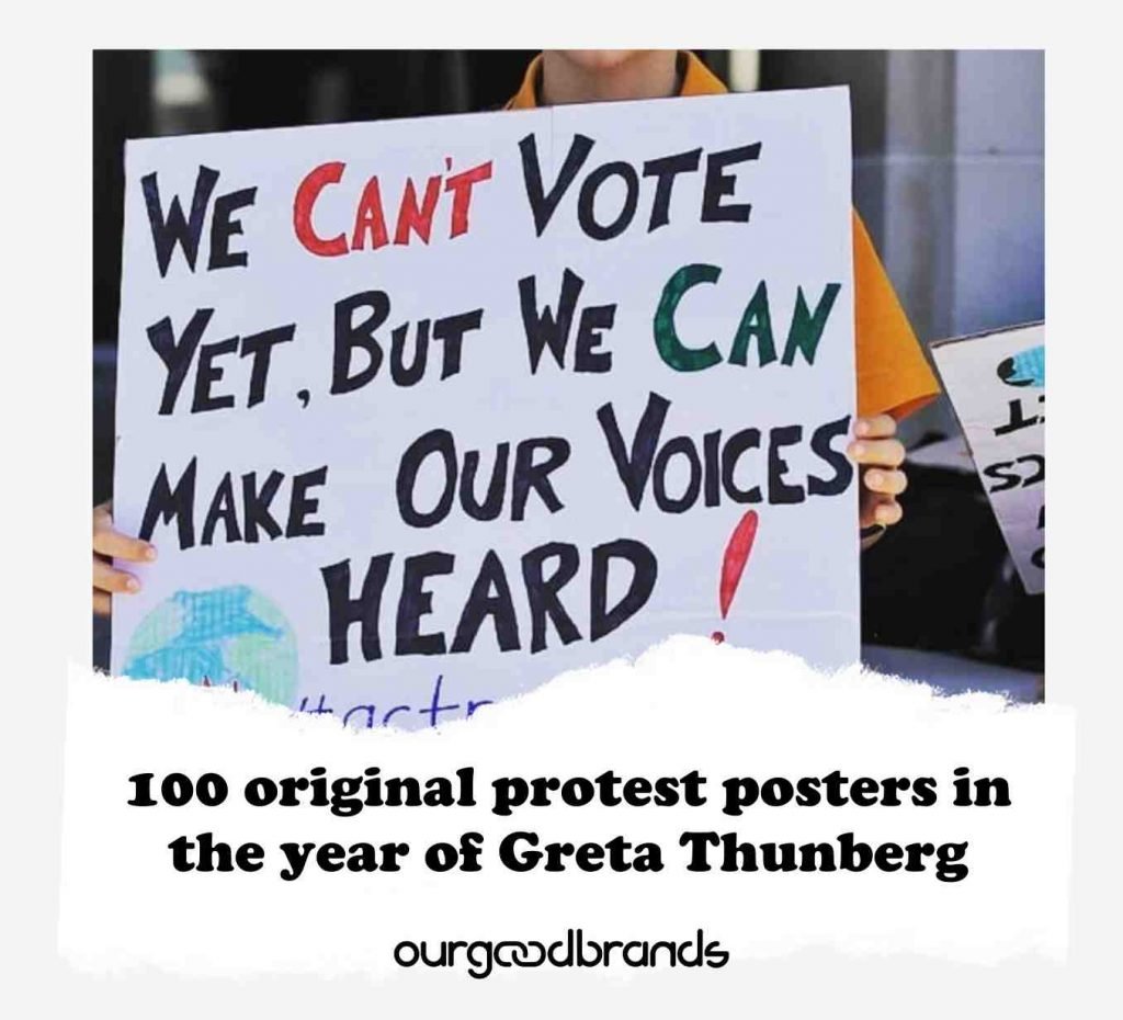 100 original protest posters in the year of Greta Thunberg