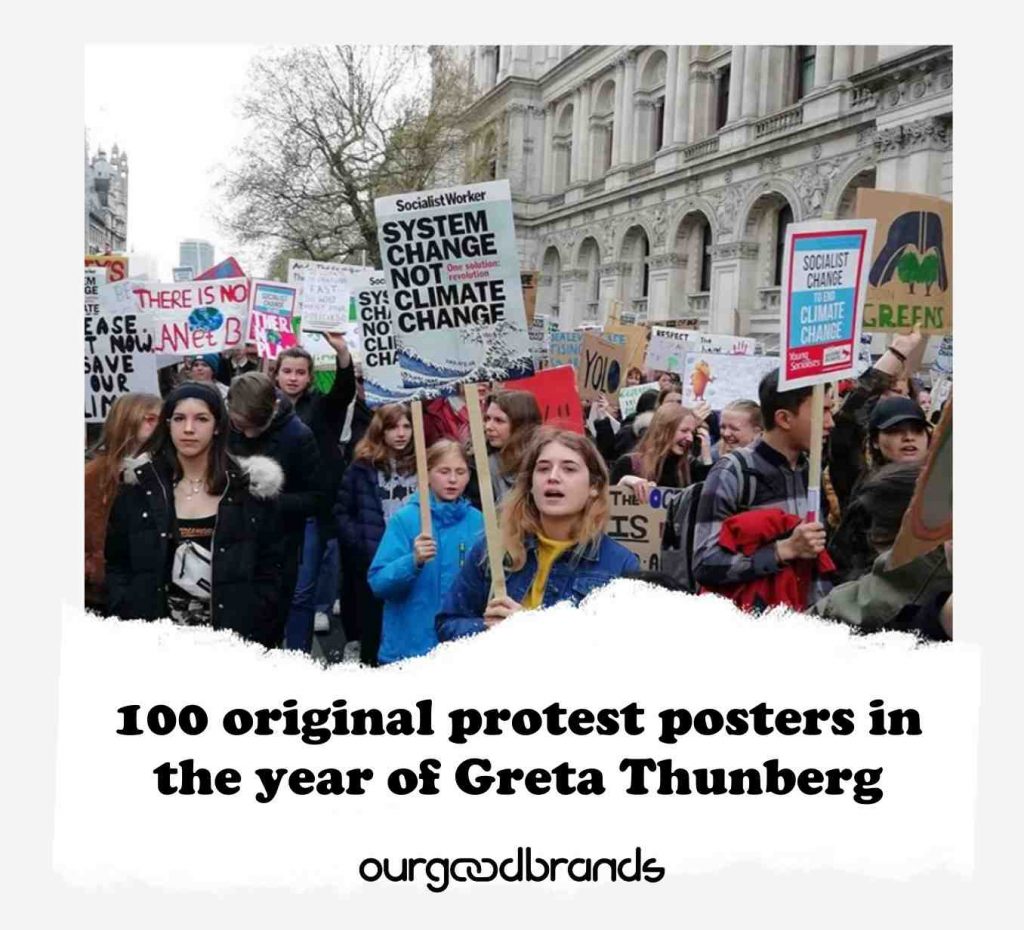100 original protest posters in the year of Greta Thunberg