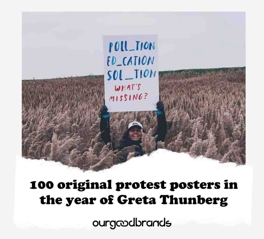 100 original protest posters in the year of Greta Thunberg