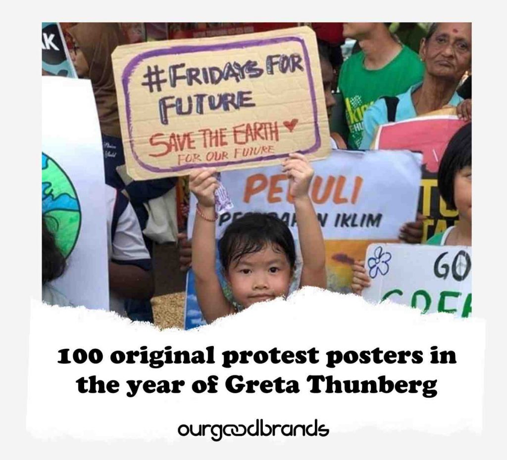 100 original protest posters in the year of Greta Thunberg