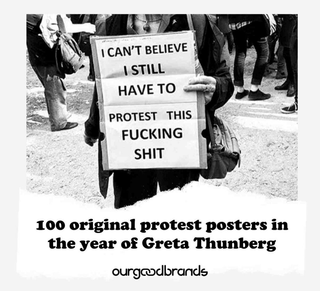 100 original protest posters in the year of Greta Thunberg