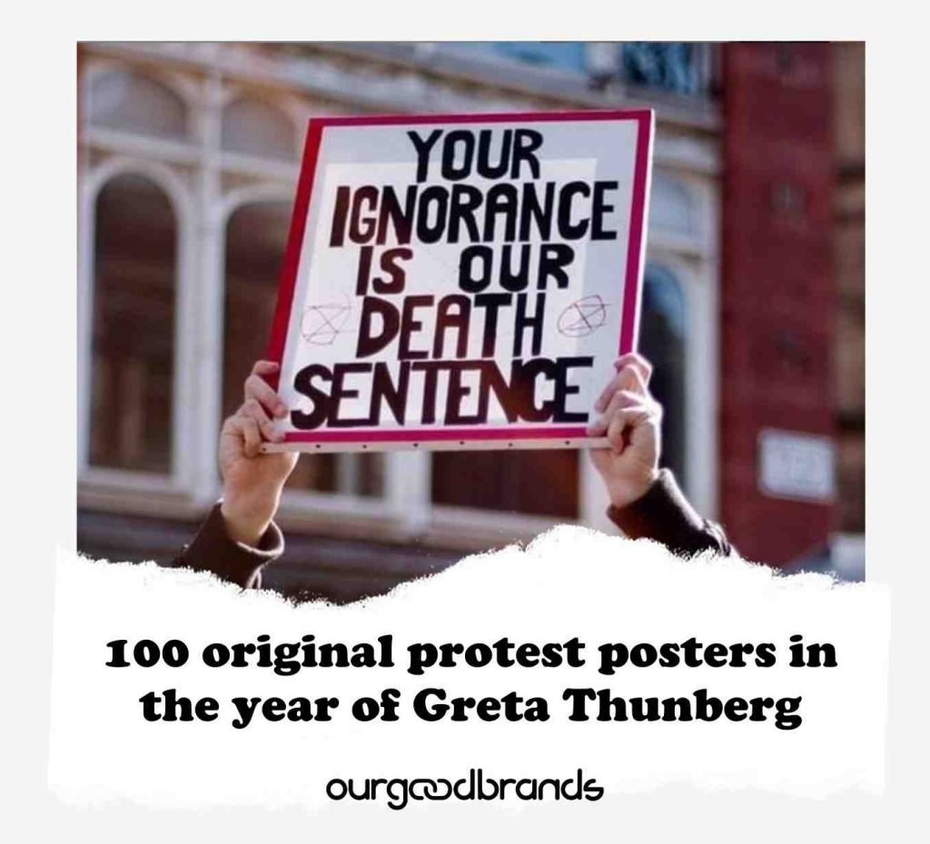 100 original protest posters in the year of Greta Thunberg