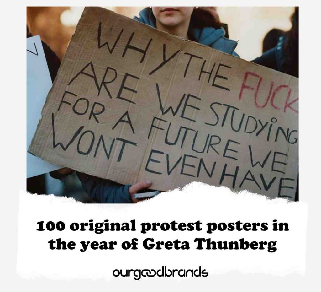 100 original protest posters in the year of Greta Thunberg