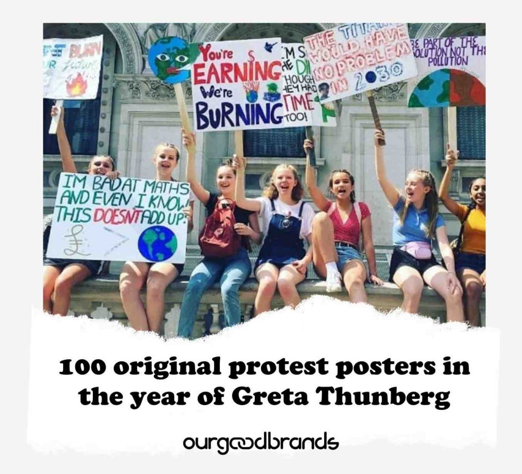 100 original protest posters in the year of Greta Thunberg