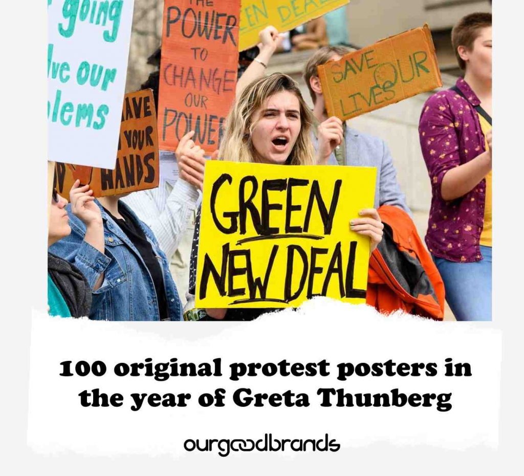 100 original protest posters in the year of Greta Thunberg