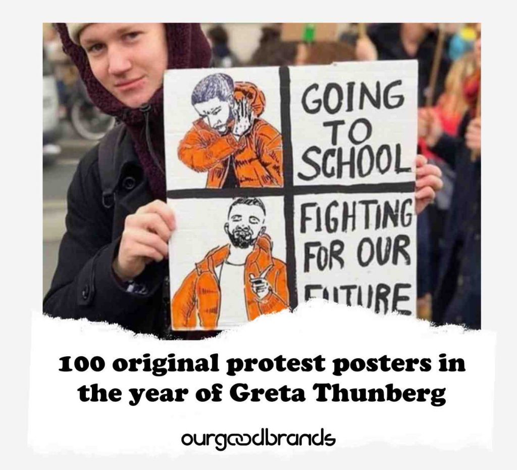 100 original protest posters in the year of Greta Thunberg