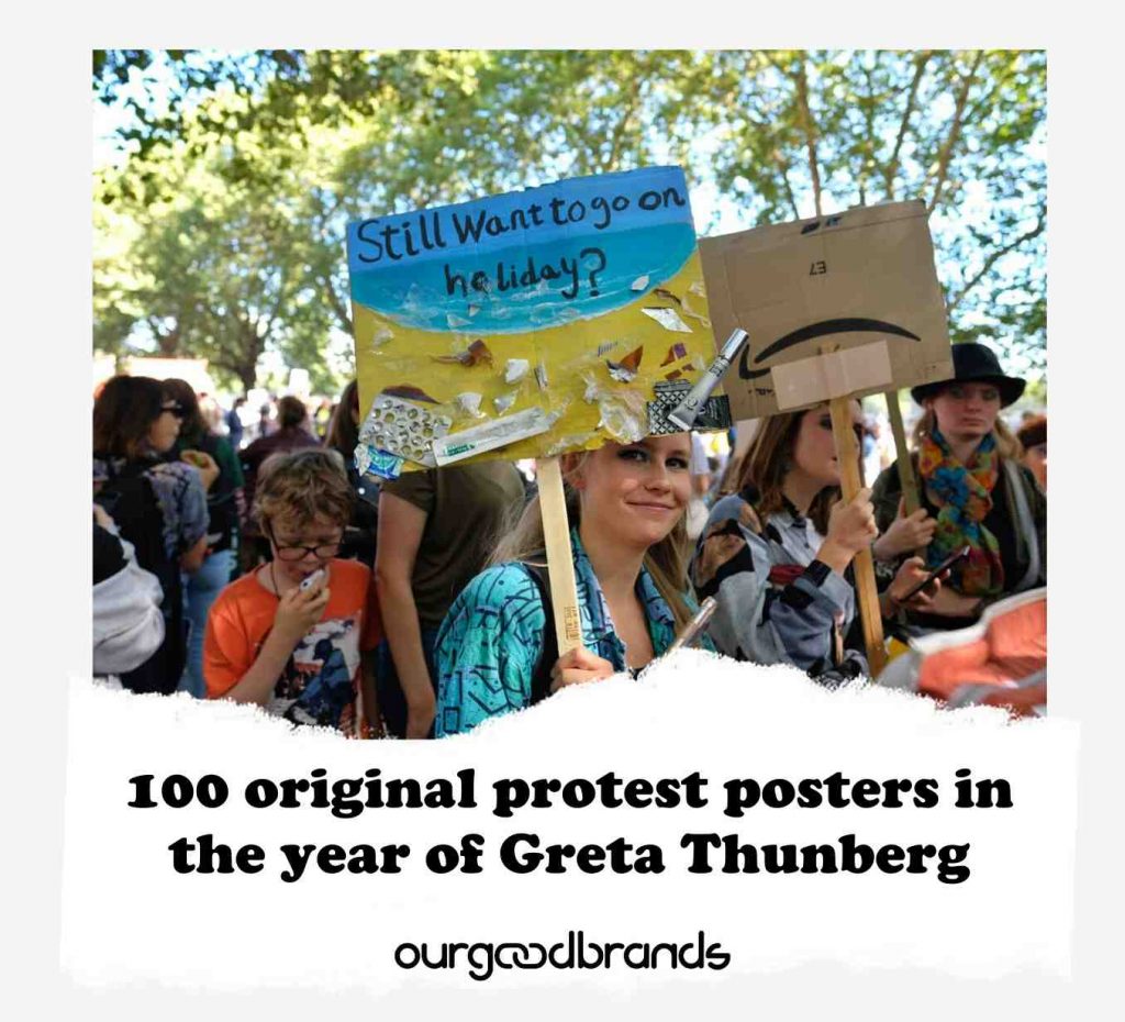 100 original protest posters in the year of Greta Thunberg