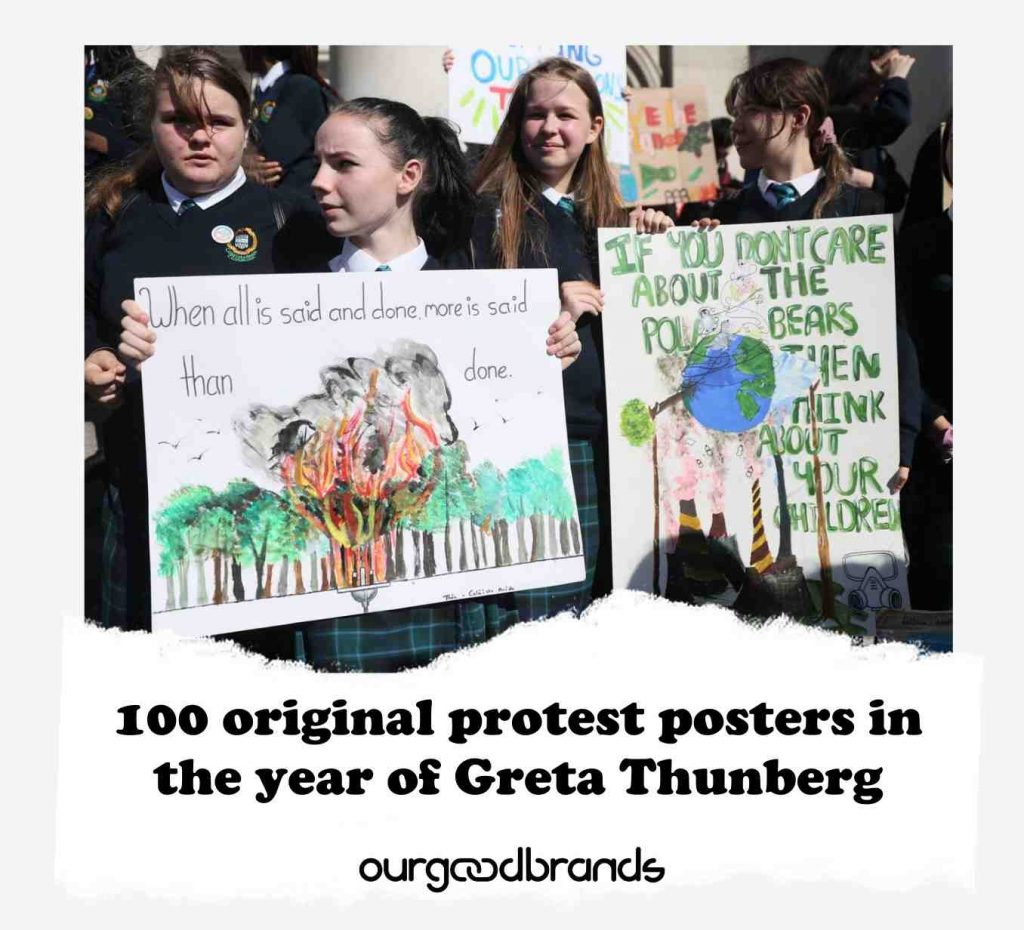 100 original protest posters in the year of Greta Thunberg