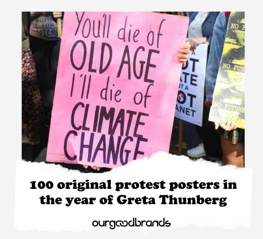100 original protest posters in the year of Greta Thunberg