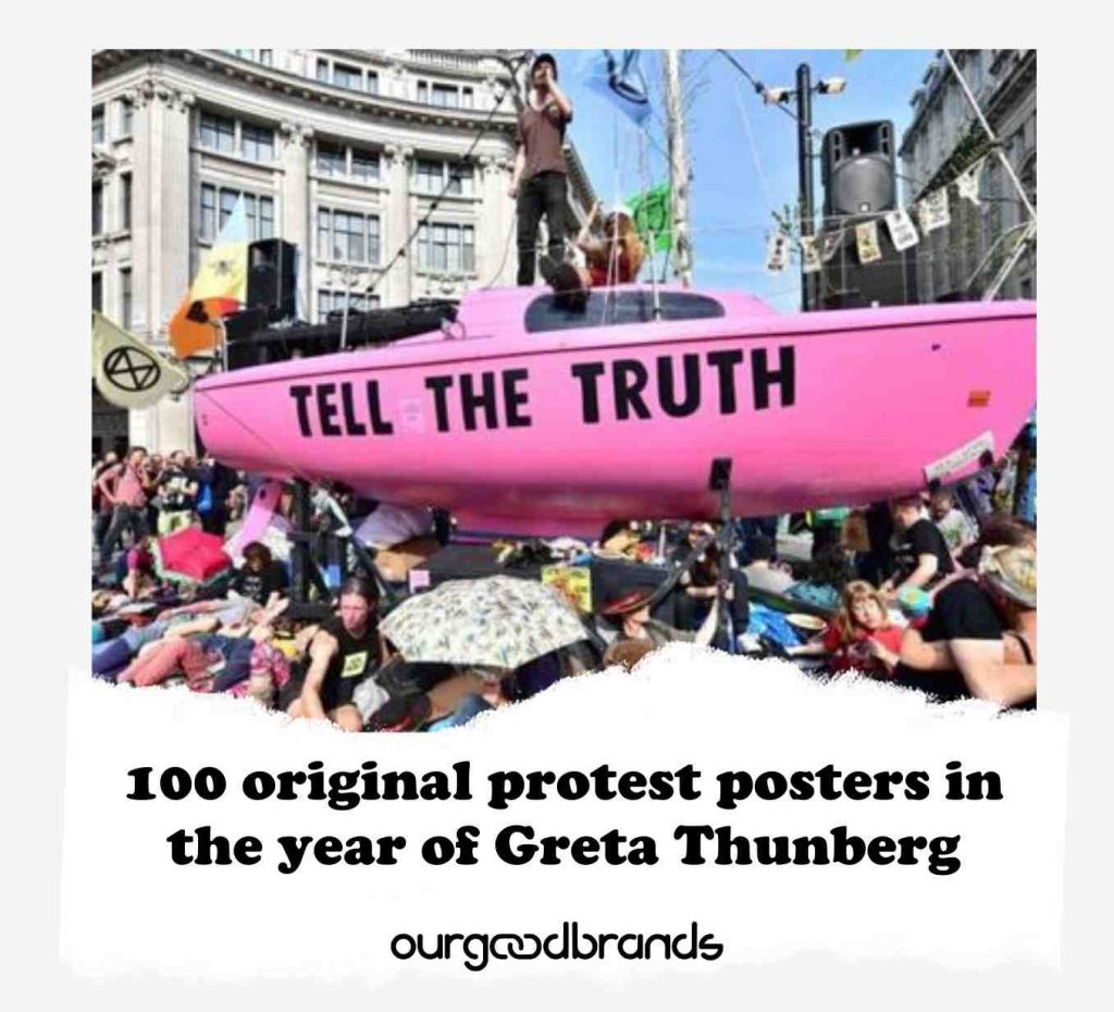 100 original protest posters in the year of Greta Thunberg