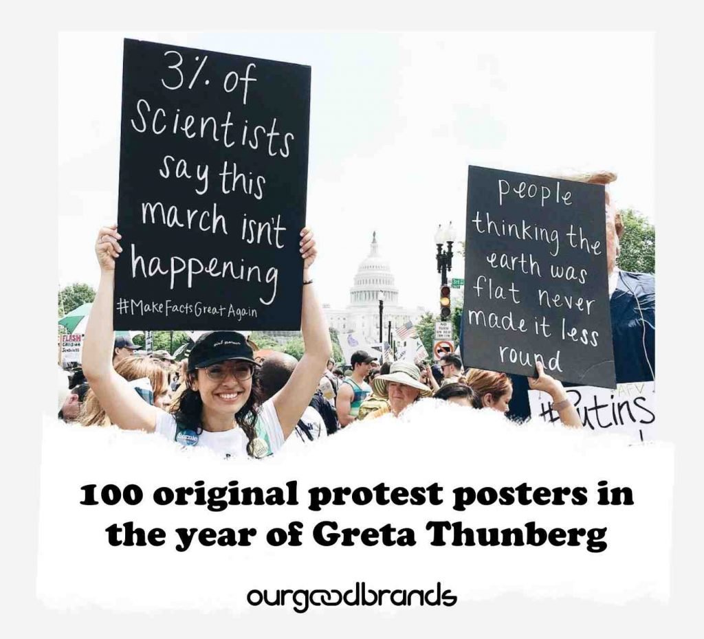100 original protest posters in the year of Greta Thunberg