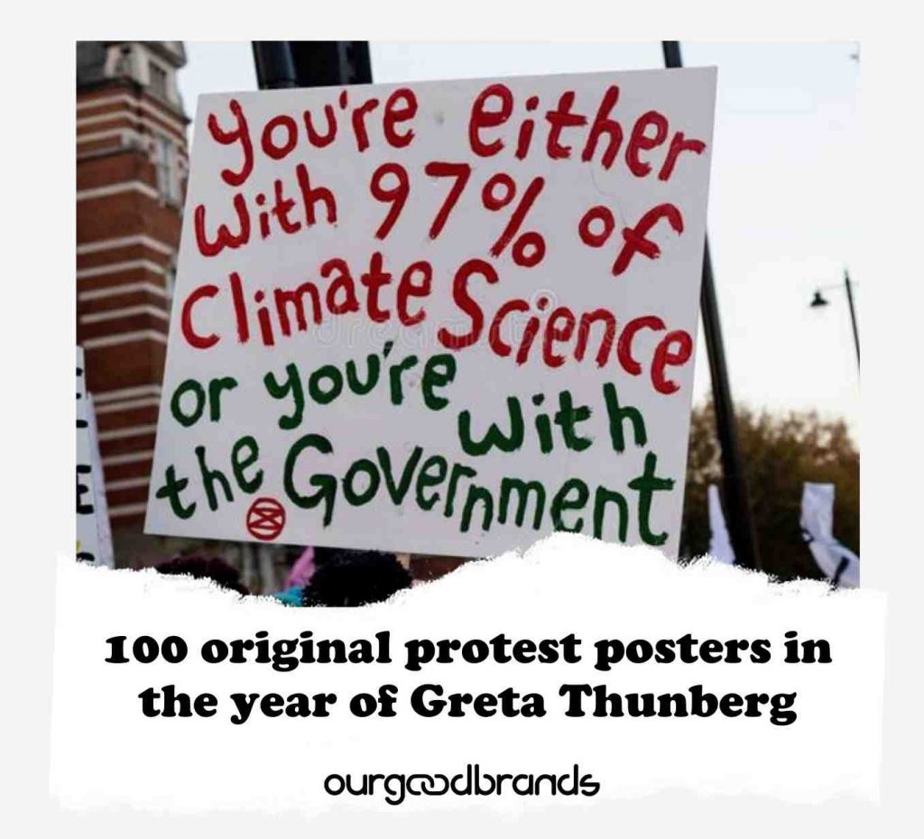 100 original protest posters in the year of Greta Thunberg