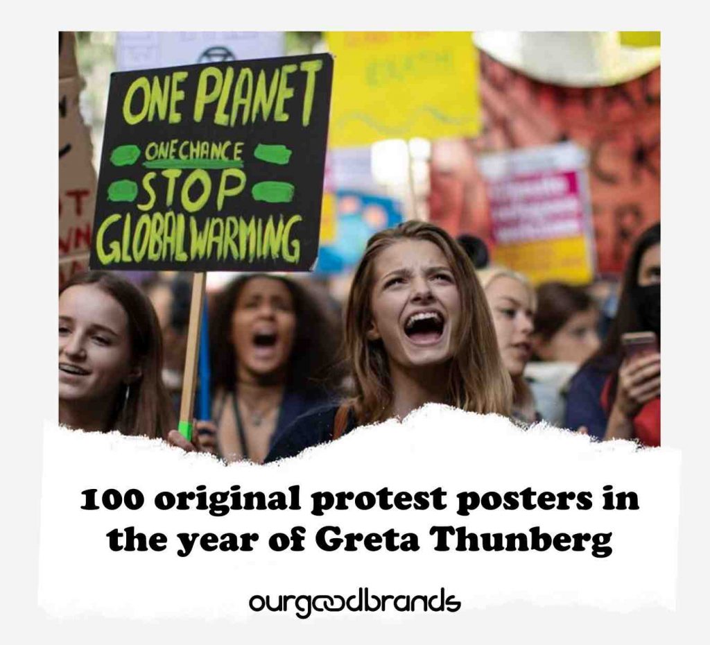 100 original protest posters in the year of Greta Thunberg