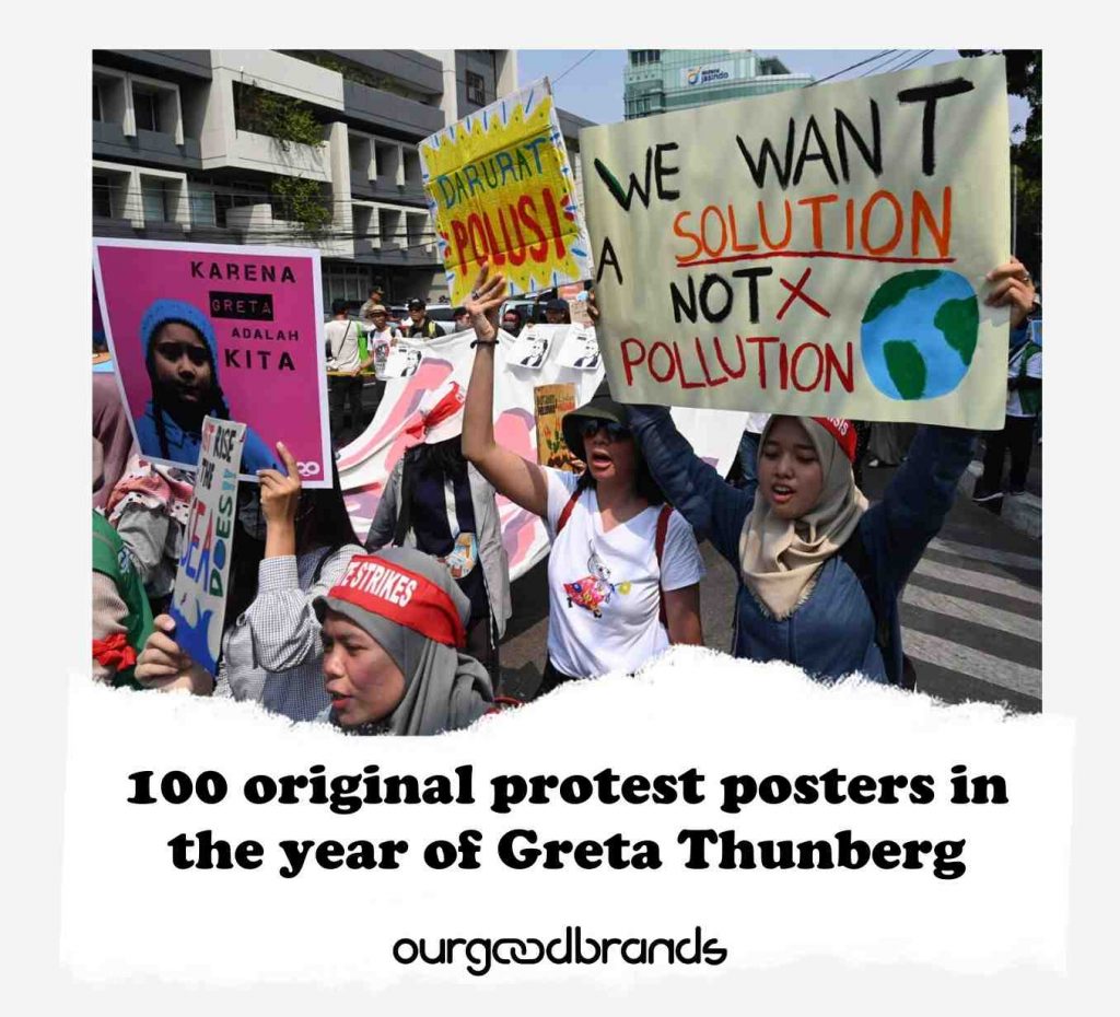 100 original protest posters in the year of Greta Thunberg
