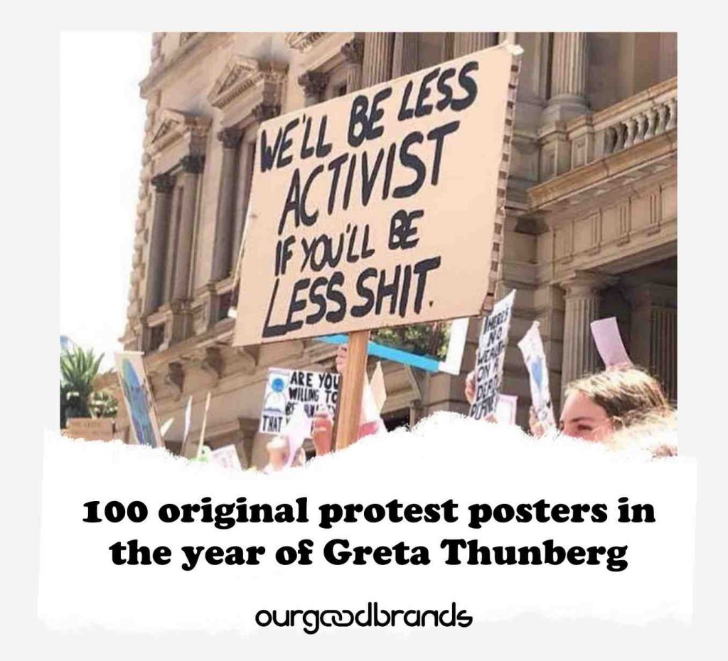 100 original protest posters in the year of Greta Thunberg